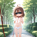 目隠してるから恥ずかしくない……よね? 9枚目
