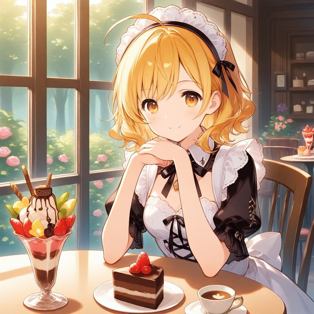 カフェ定員【うちの子ユイ】