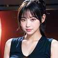 黒ドレスLoraでポロリ 2枚目