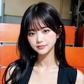 黒ドレスLoraでポロリ 3枚目
