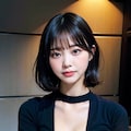 黒ドレスLoraでポロリ 5枚目