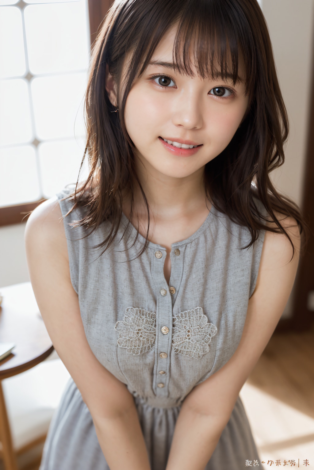 ドレス姿の見つめる女性