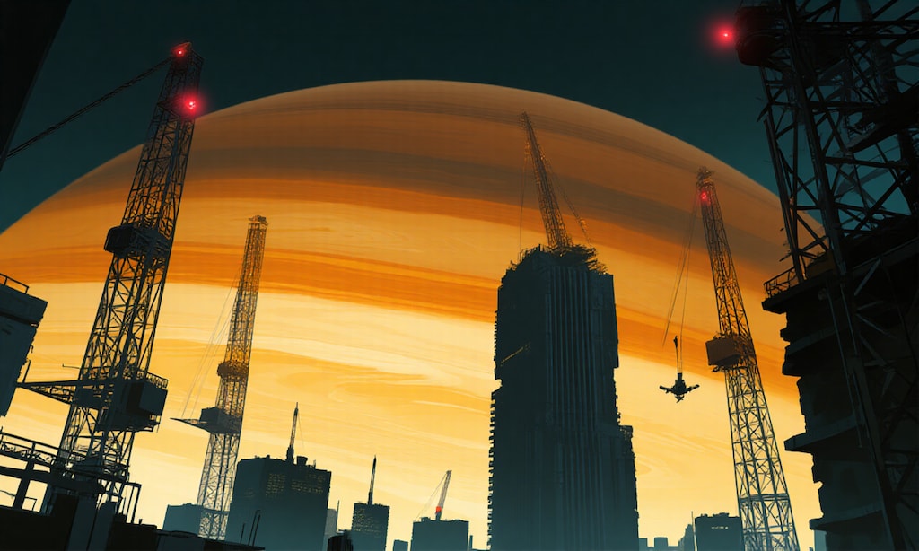 植民惑星の開発風景