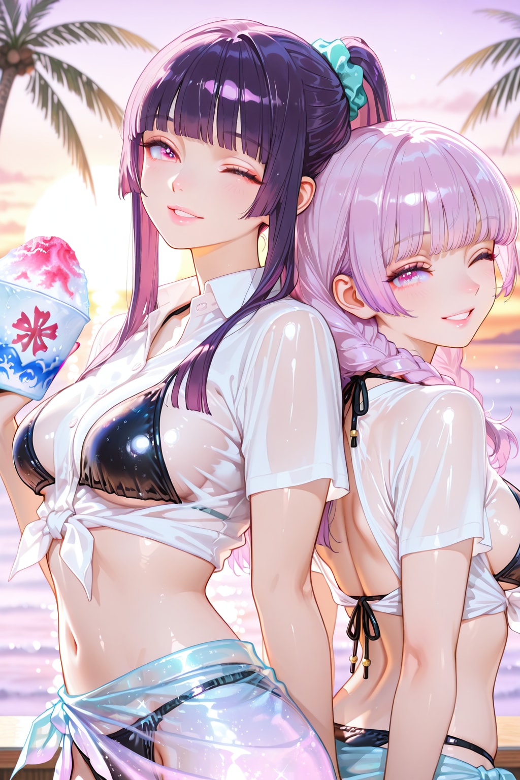 期間限定モデルのAPRICOTを絵梨奈ちゃん❤️芹奈さん❤️姉妹の水着姿❤️〜2026年Version❤️〜で生成しました❤️