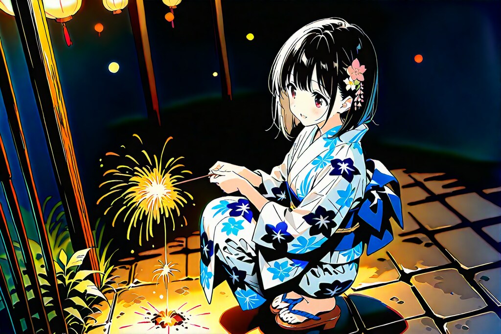 浴衣で花火(GRYPHON)(2)
