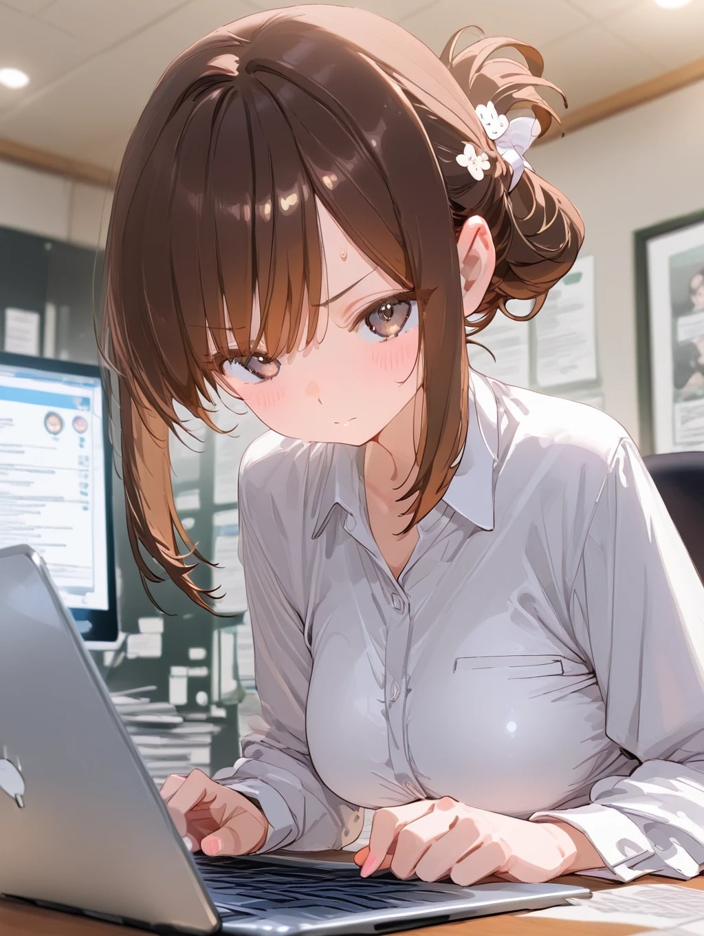 「こっちばっかり見てないで、仕事しなさい！」 | の人気AIイラスト・グラビア