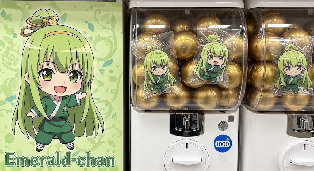 おすわりエメラルドちゃんとか