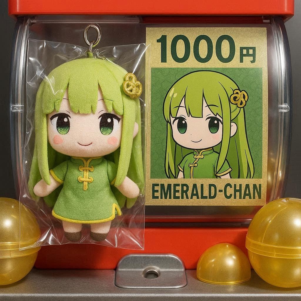 おすわりエメラルドちゃんとか