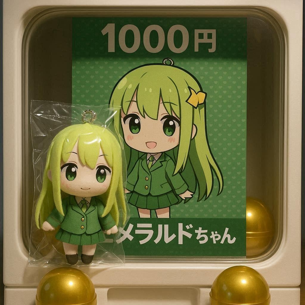 おすわりエメラルドちゃんとか