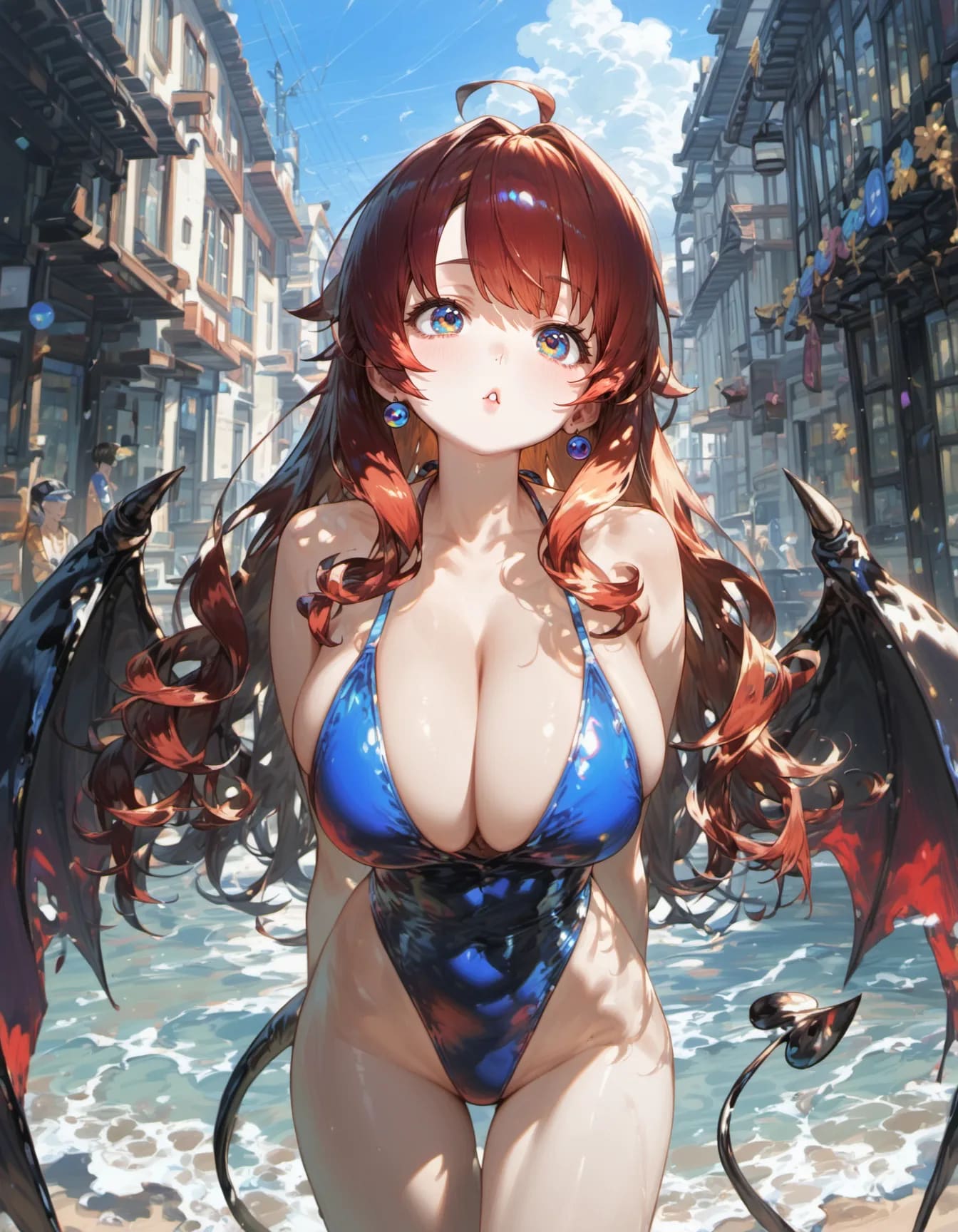 Demon Girl in Summer Streets
