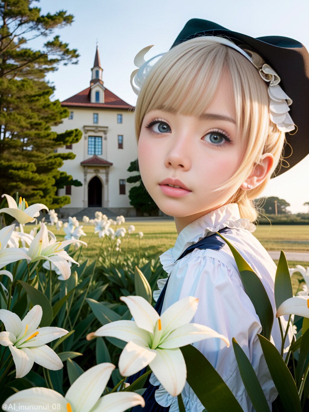 【レスランド】郊外_3月16日夕方：白百合と少女