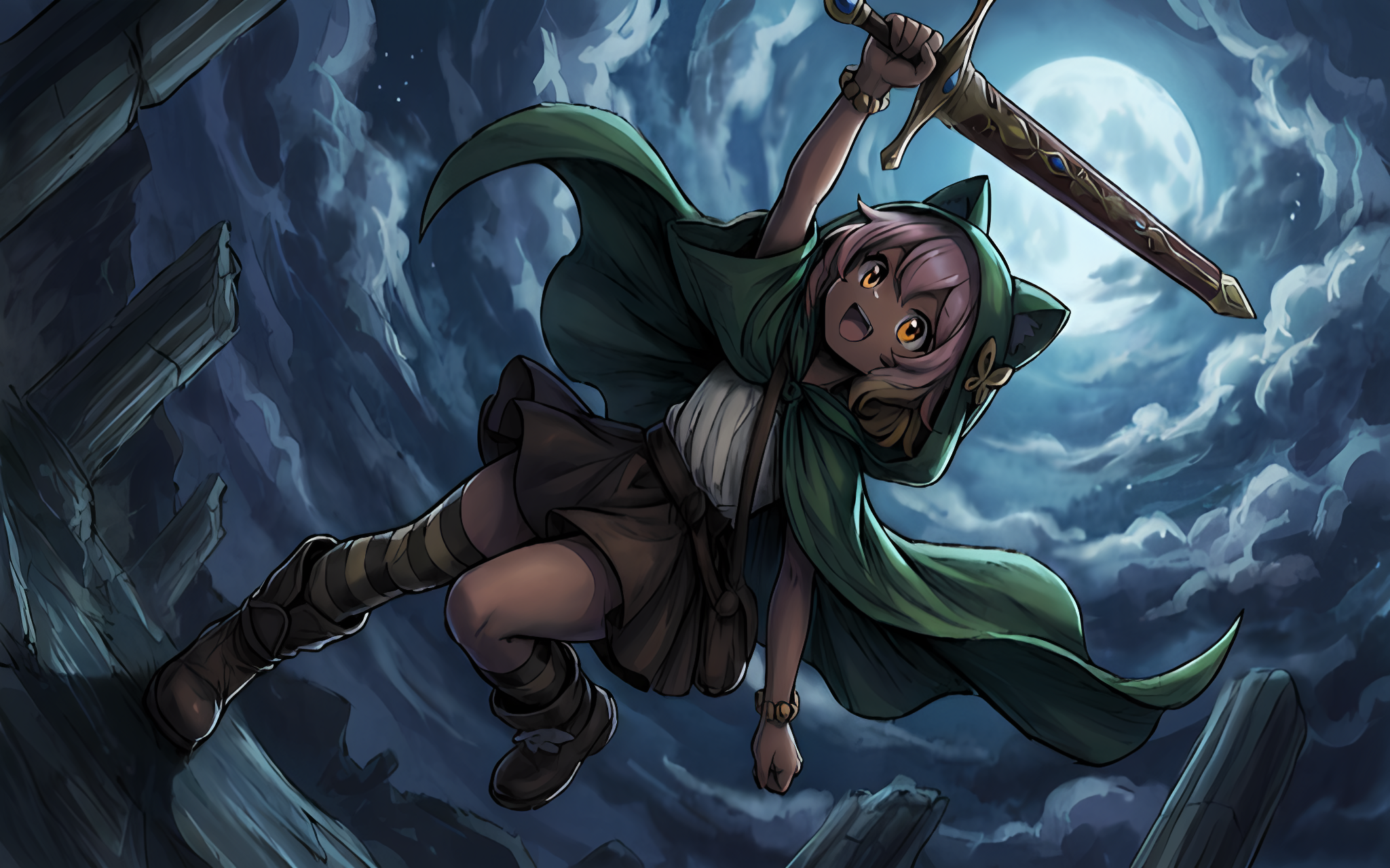 月夜に舞う | の人気AIイラスト・グラビア