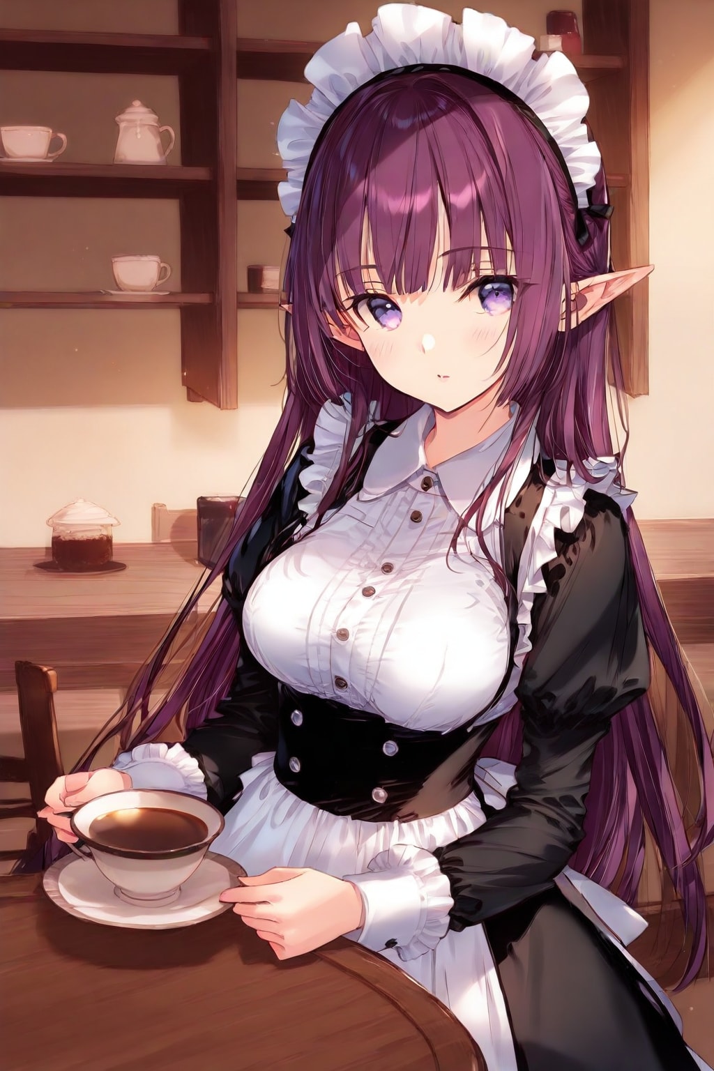 紫の彼女と午後の光