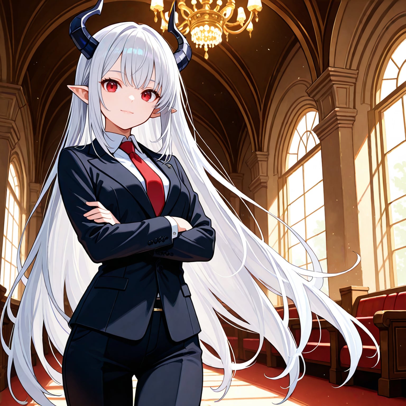 スーツ銀髪竜姫さん