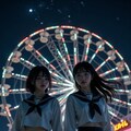 夜の遊園地 5枚目