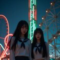 夜の遊園地 2枚目