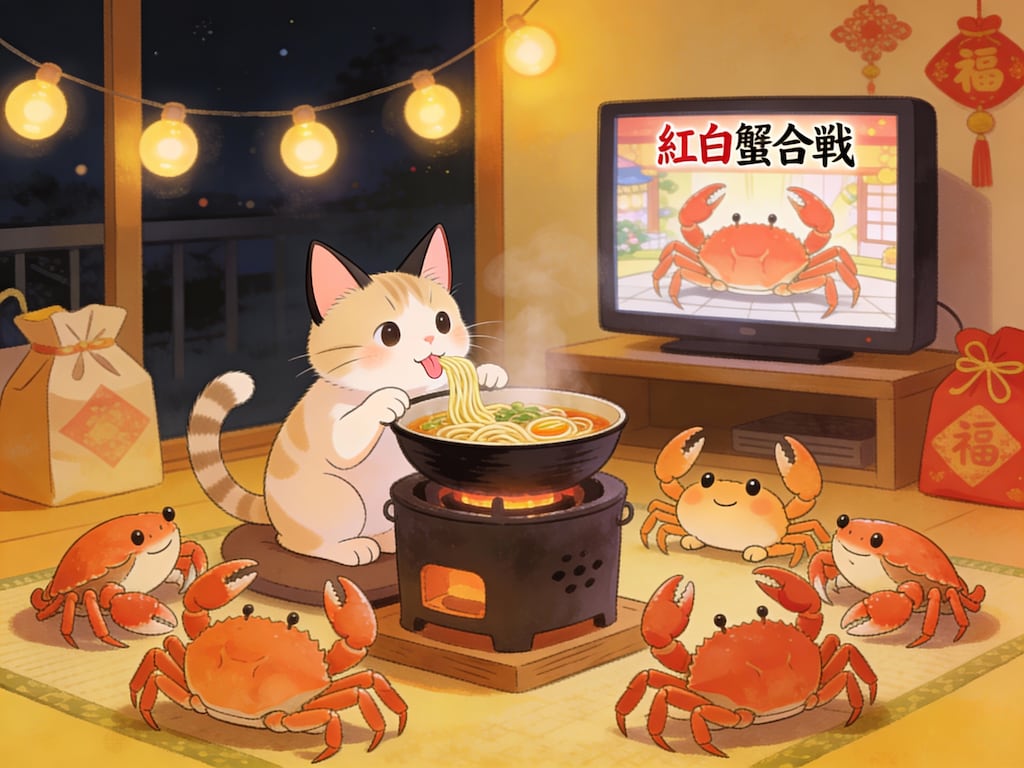 おおみそカニは としこしそばをくうんだな