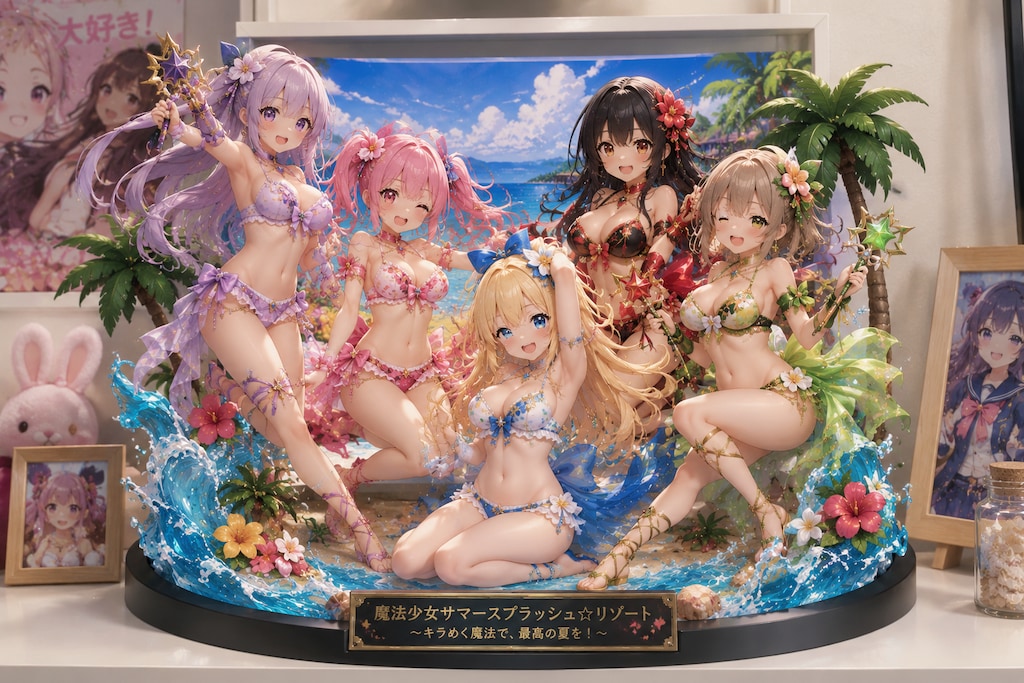 【#あの子をフィギュア化】リゾート地でナイスバディな魔法少女のお姉さん
