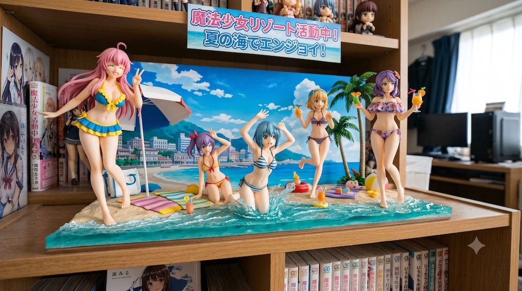 【#あの子をフィギュア化】リゾート地でナイスバディな魔法少女のお姉さん