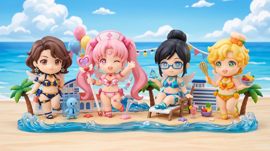 【#あの子をフィギュア化】リゾート地でナイスバディな魔法少女のお姉さん