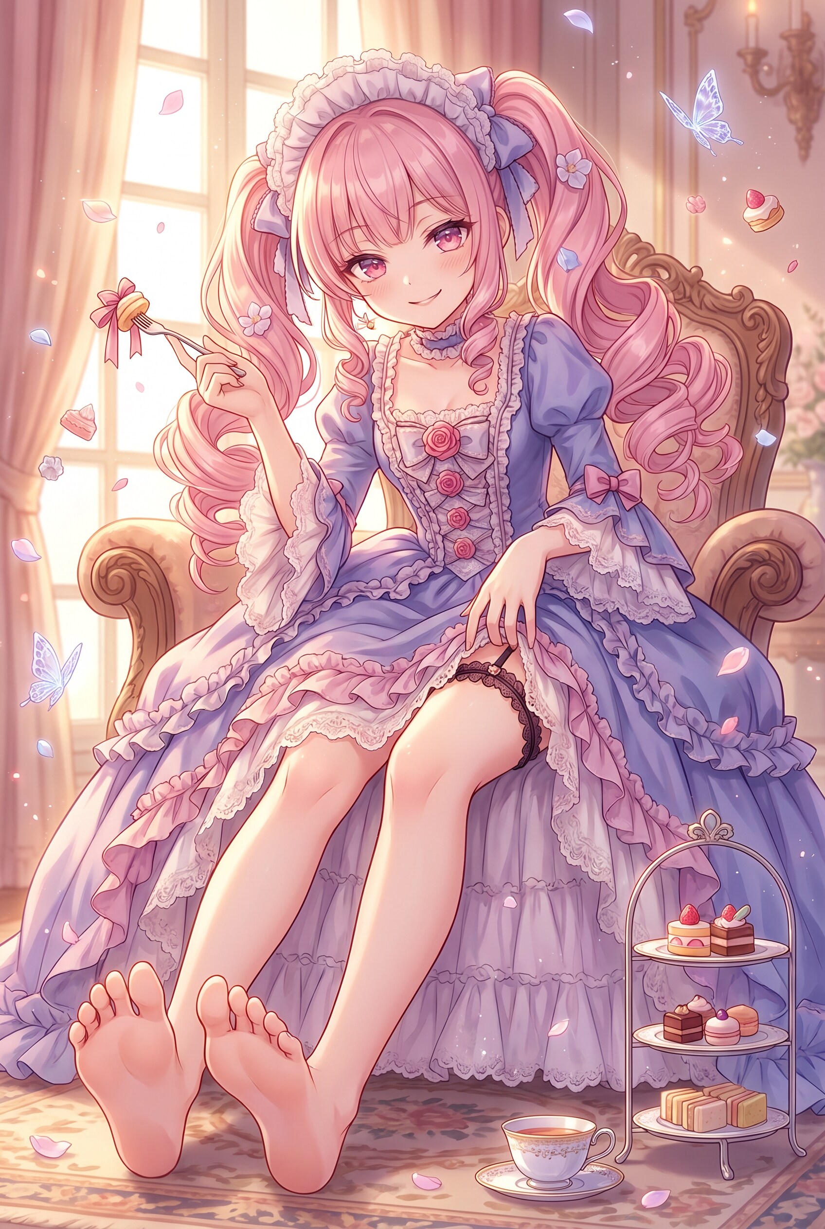 薄紅薔薇の午後