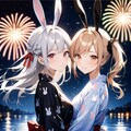 エリアーヌちゃん&カエデちゃんと夏祭り 2枚目
