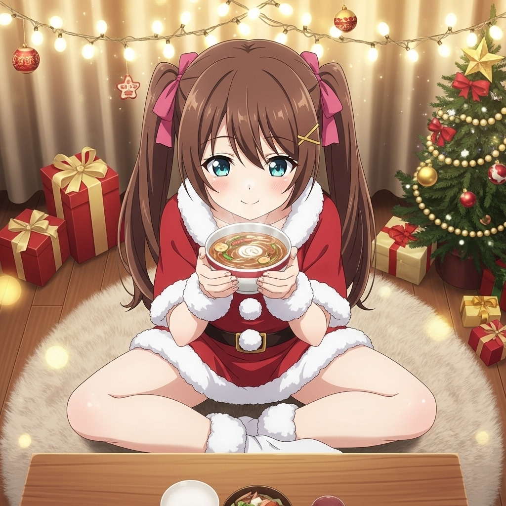 クリスマスコスでスープを飲む | の人気AIイラスト・グラビア