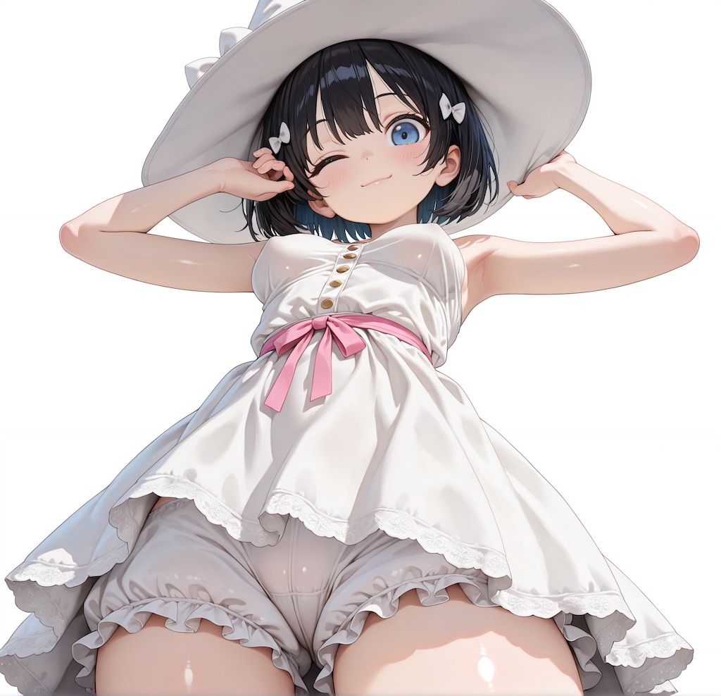 白のウィッチ帽