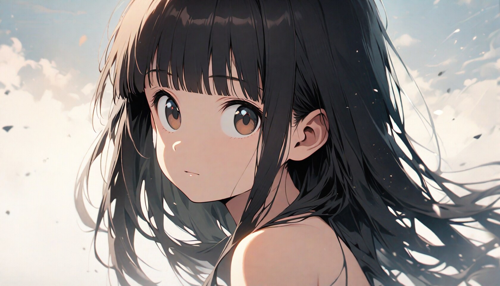 ぱっつん前髪の女の子