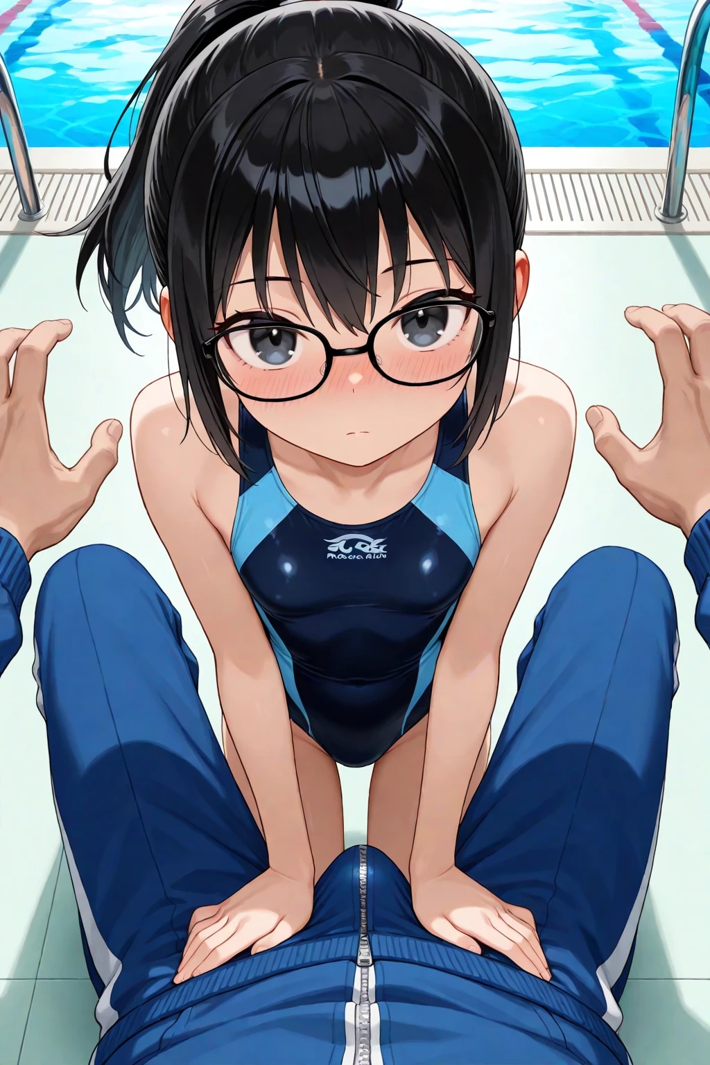 ここ、こんなになってたら水の抵抗を受けてスムーズに泳げないですよ？