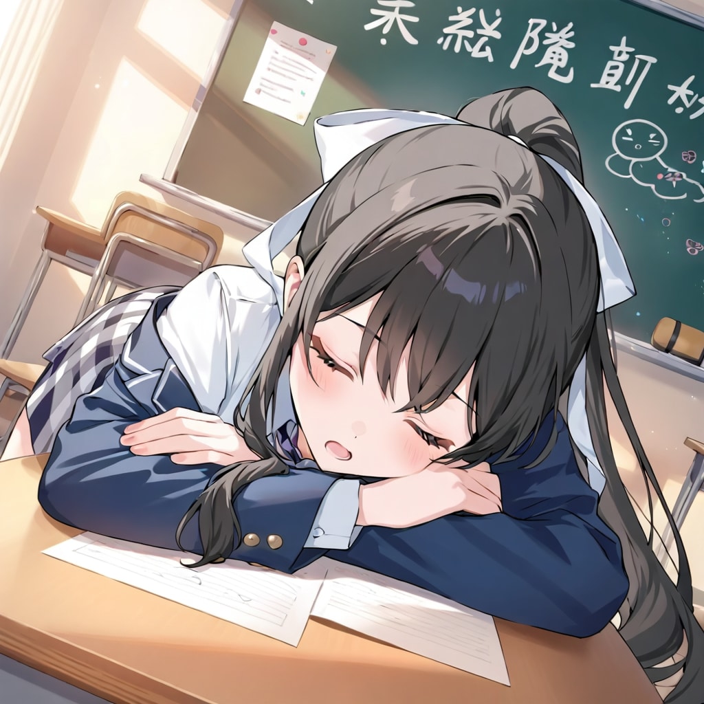 先生の授業は子守唄…