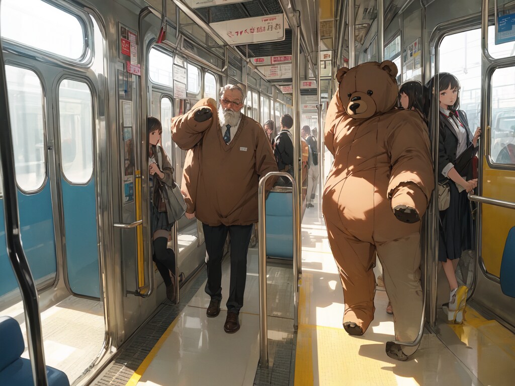 老人とクマ…💧（19単語）