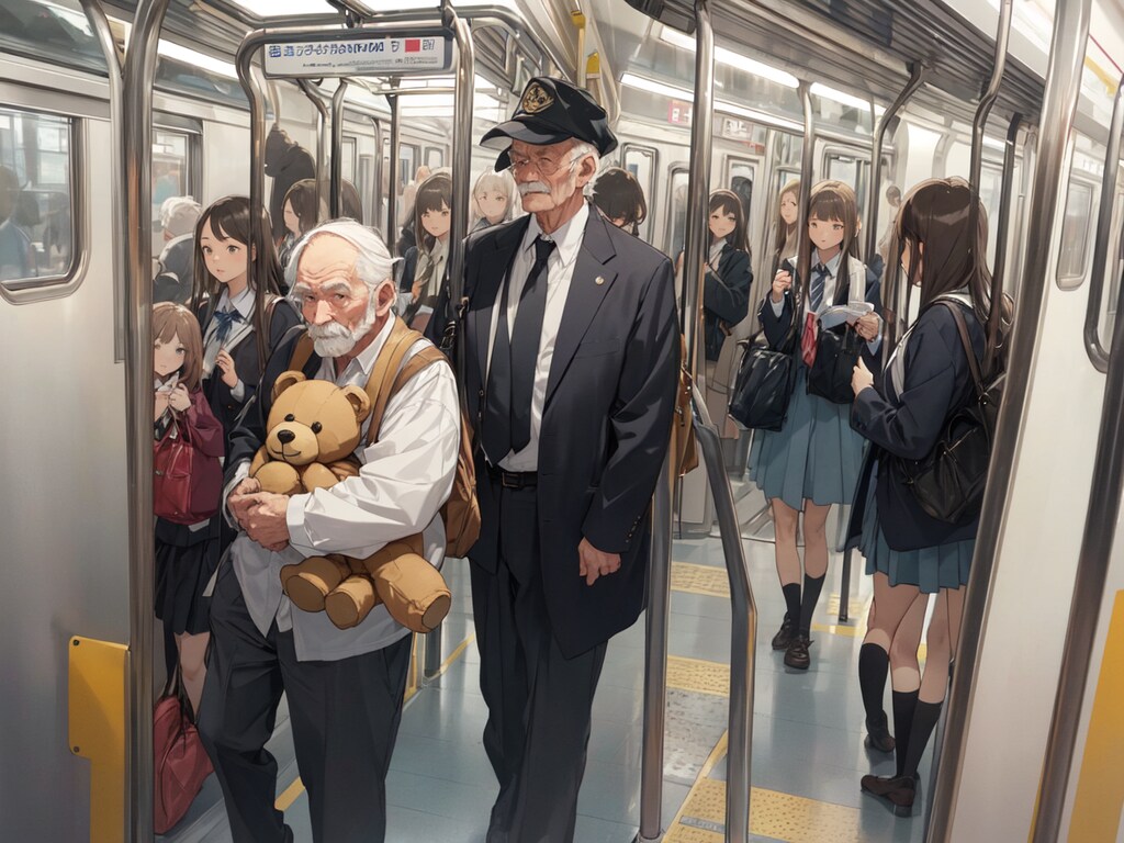 老人とクマ…💧（19単語）