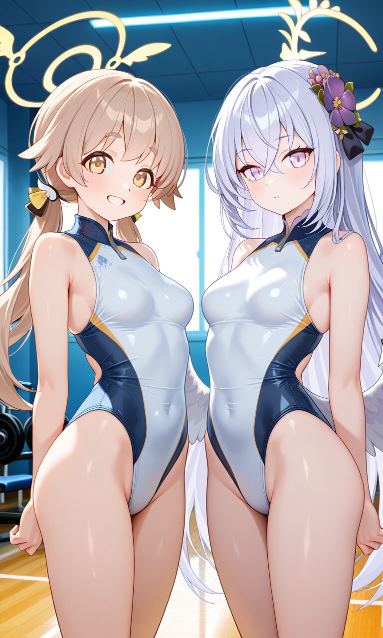 ヒフミとアズサ　レオタード6