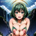二次おっぱいポロリ199《緑髪激むち変形水着》 12枚目