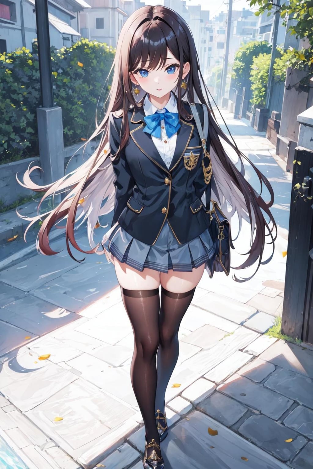 絶対領域の黒髪ちゃん