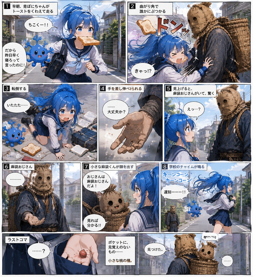 青ぽにちゃん ランニング_ChatGPT