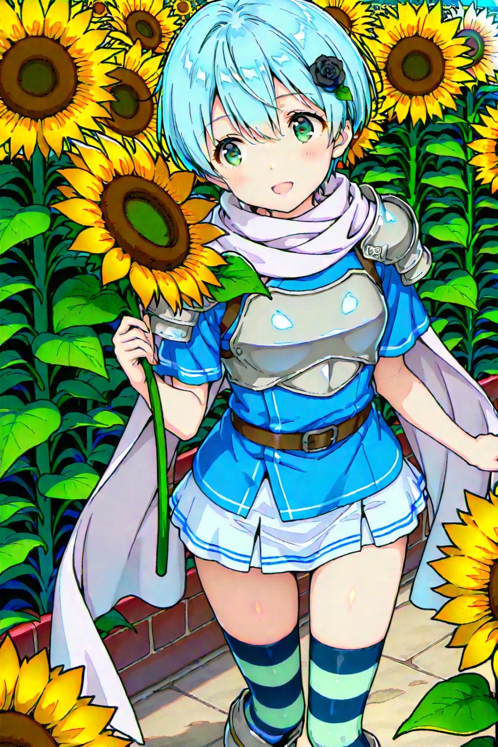 ひまわり畑の槍使い