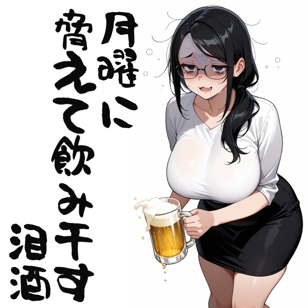 月曜に脅えて飲み干す泪酒