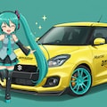 初音ミクとamazonカラースイフトスポーツ 3枚目