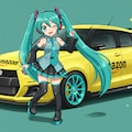 初音ミクとamazonカラースイフトスポーツ 2枚目