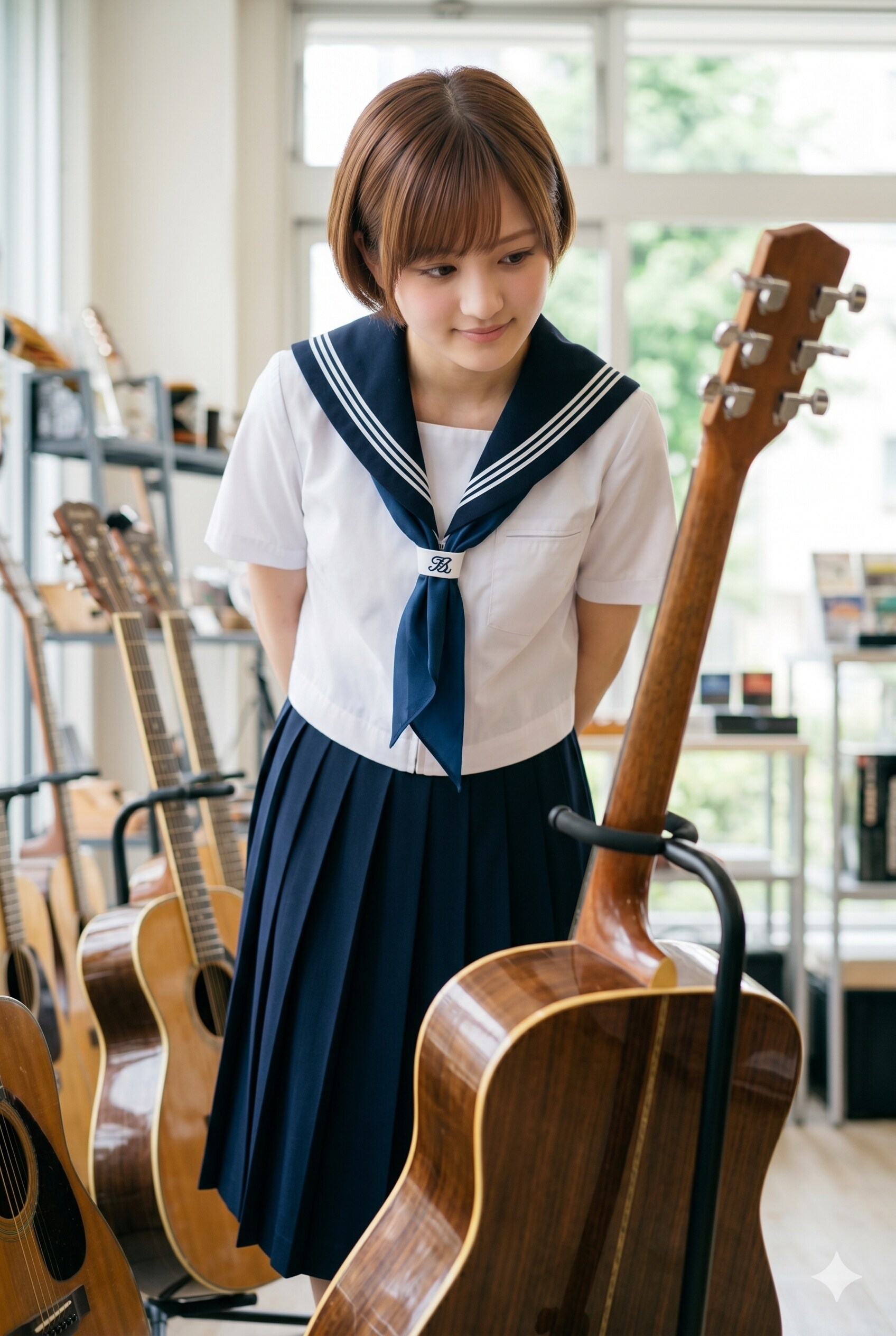 普通の美少女　中古楽器店・ギター