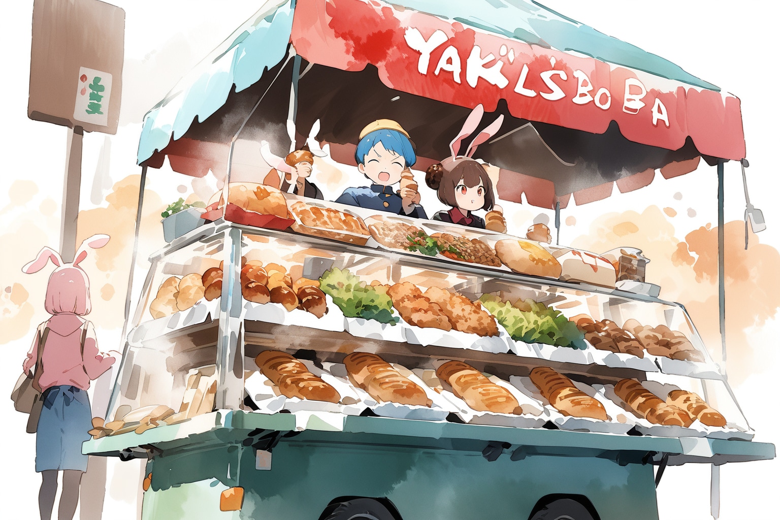 焼きそばパンチャレンジ　2024-08-05 | の人気AIイラスト・グラビア