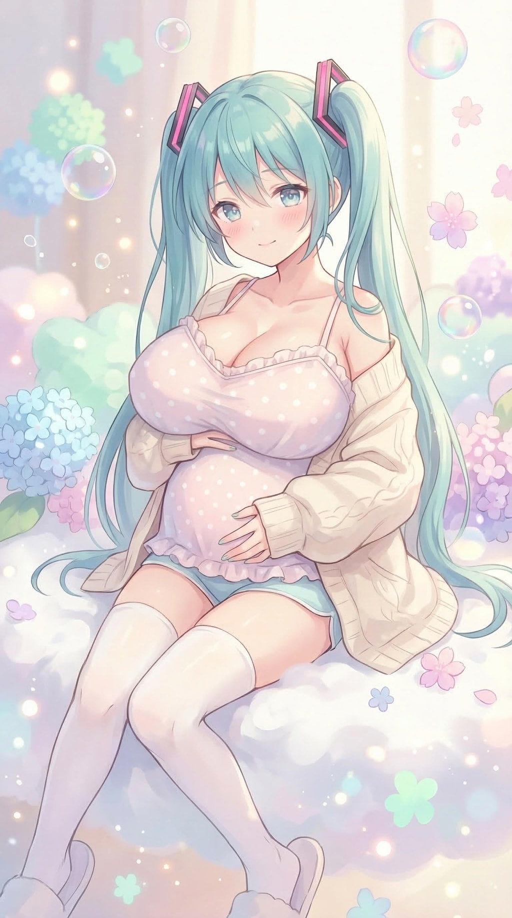 ゆめかわ妊婦ミクさん