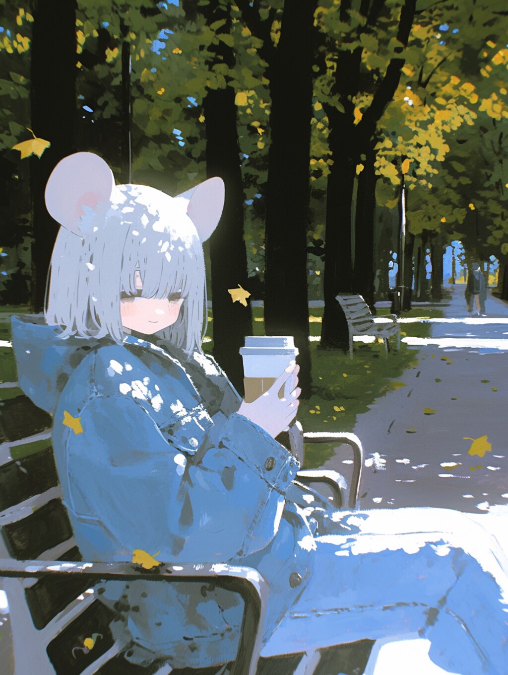 座るねず耳ちゃん