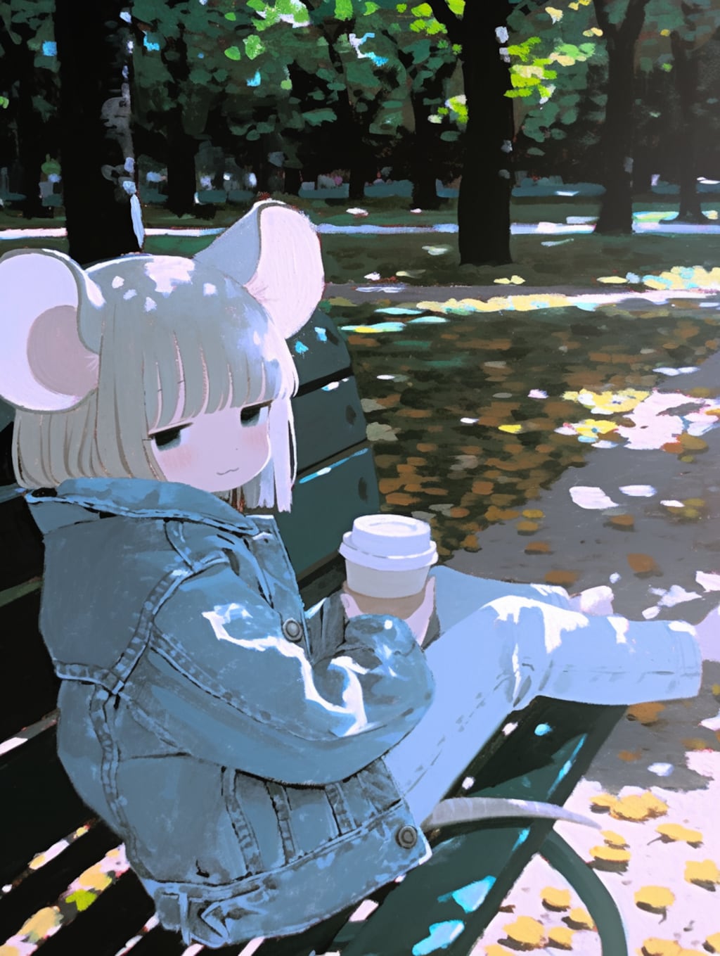 座るねず耳ちゃん