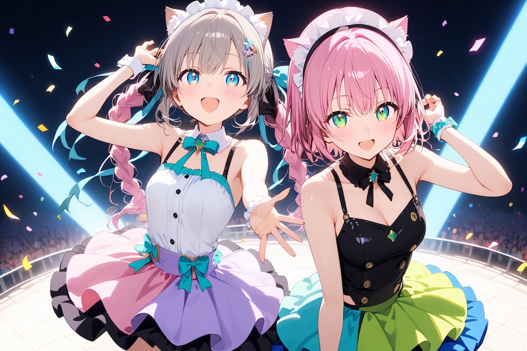 にゃんとも尊い2人組♡