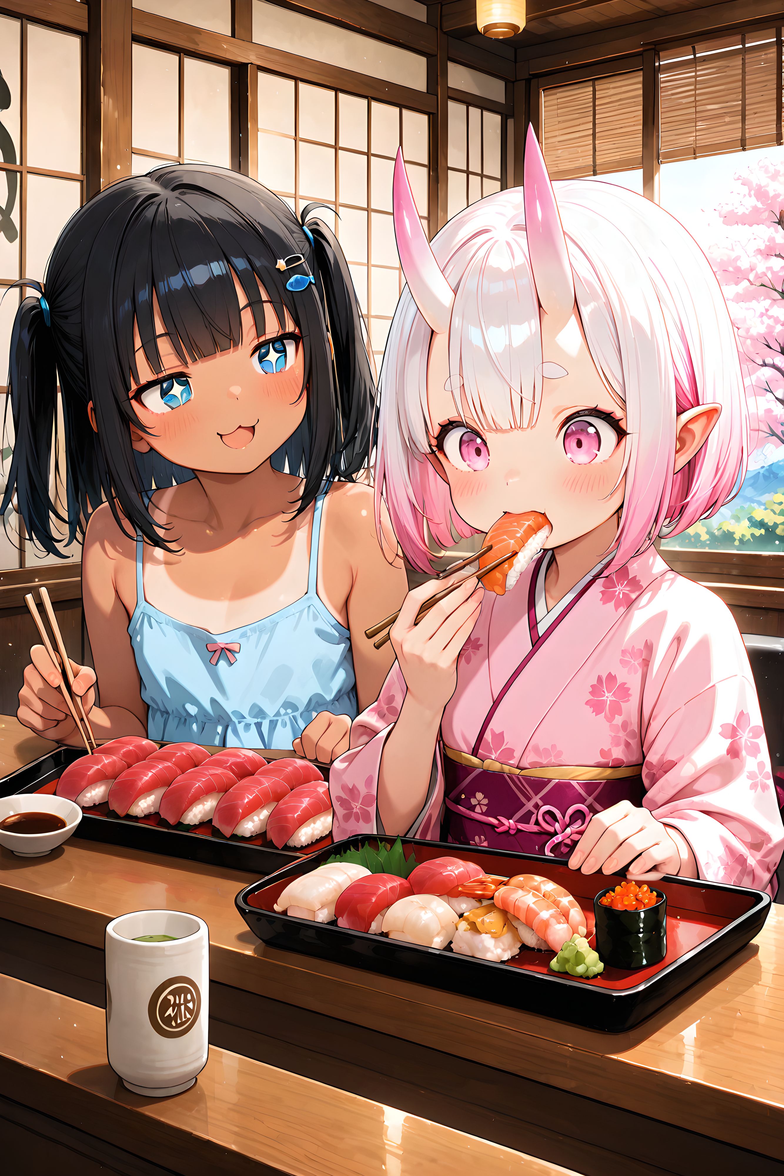 風花さんとお寿司デート(⩌⩊⩌)🍣✨