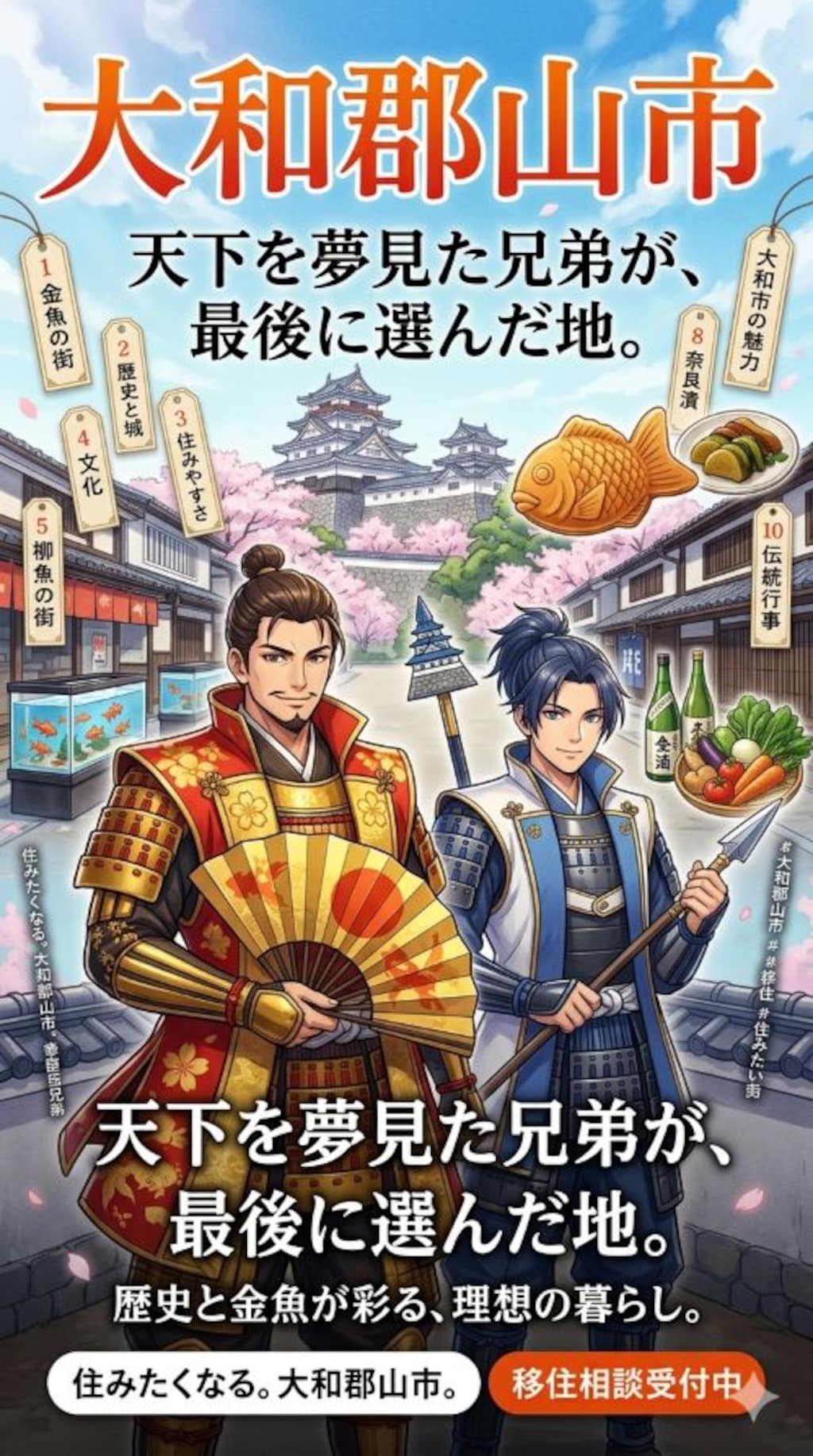 豊臣兄弟の大和郡山市