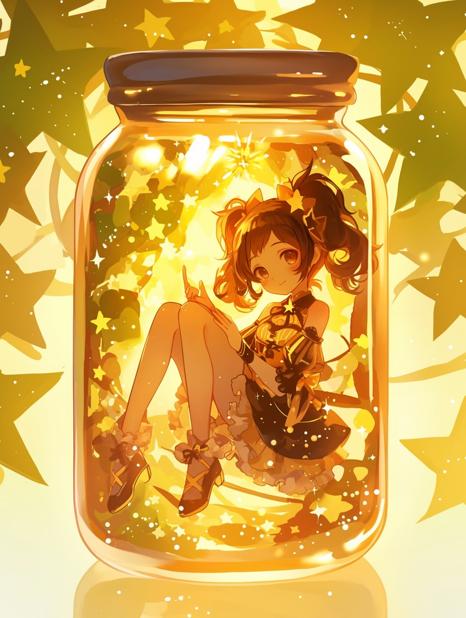 「瓶詰の少女」黄66 | の人気AIイラスト・グラビア